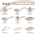 thumbnail image 2 of Caannasweis 13 Piece Nonstick Aluminum Cookware Set with Bakeware, Granite-Inspired, 2 of 7