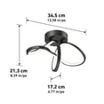 thumbnail image 3 of Artika Loop Modern LED Ceiling Light Fixture Black, 3 of 8