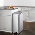 thumbnail image 4 of Hometrends 40 Liter Stainless Steel Hands Free Step Kitchen Trash Can, Durable Foot Pedal, Fingerprint-proof stainless steel finish Wastebasket, 4 of 7