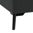 thumbnail image 3 of CorLiving Linden Black Upholstered Square Storage Ottoman with Metal Legs, 3 of 9