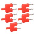thumbnail image 3 of Double Fiche Banane, 1 Femelle à 2 Mâles Double Rangée Haute Précision Technologie Conductivité de la Fiche Banane à 2 Voies pour Instruments Électroniques Rouge, Noir, 3 of 8