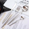 thumbnail image 3 of Zhuge 4Pcs Dinner Forks Stainless Steel Silverware Forks Modern Flatware Cutlery Forks-Gond Red, 3 of 5