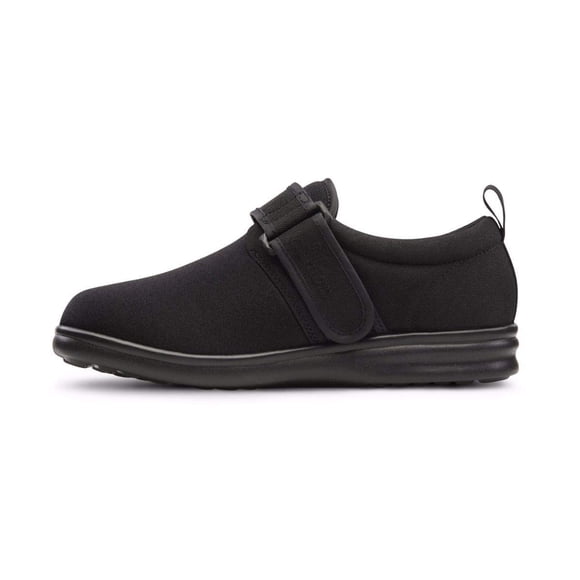 Dr. Comfort Carter Mens Diabetic Shoes-Stretchable & Washable Therapeutic Shoes-Adjustable-Easy Slip on Footwear, Black-10 Wide
