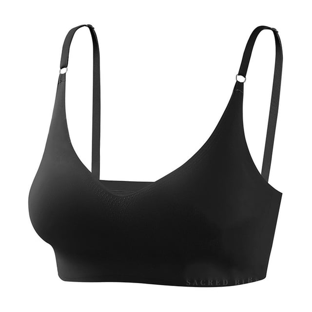 Timegard Seamless Bras for Women Wireless Spaghetti Strap Full Support Breathable Comfy Daily Bras