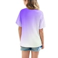 thumbnail image 4 of DecSea Girls Short Sleeve T shirt Kids Summer Oversized Gradient Crew Neck Tops Casual Basic Tee 5-14Years, 4 of 8