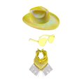 thumbnail image 1 of Women's Western Cowboy Hat Scarf Eyeglasses Three Piece Set, 1 of 2