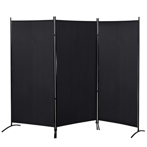 HOMCOM Cloison Pliante à 3 Panneaux Séparateur de Pièce Séparateur d'Intimité Cloison