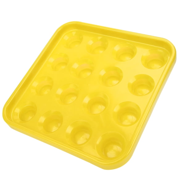 Keenso Fournitures de Billard, Plateau de Balles de Billard en Plastique Noir 16 Trous Boîte de Rangement Support Accessoires de Billard