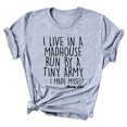 thumbnail image 2 of B91xZ T-Shirts d'Été Mode pour Femmes Manches Courtes Ajusté, Gris 3TG, 2 of 4