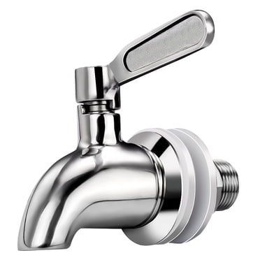 KitsKap Robinet de Rechange en Acier Inoxydable 304 pour Distributeur de Boissons Distributeur de Boissons Argent