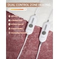 thumbnail image 4 of JoanKaren Electric Heated Blanket ,King Size Soft Velvet Heating Blanket with Dual Controls,4 Heat Levels & 10H Auto Off,100"x90",Pink, 4 of 10