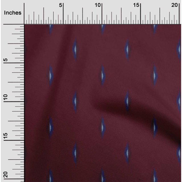 oneOone Cotton Poplin Fabric Abstract Ikat Print Fabric By The Yard 56 Inch Wide