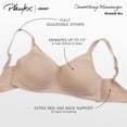 thumbnail image 5 of Playtex Womens Smoothing Wirefree Minimizer Bra, 40D, Black, 5 of 5