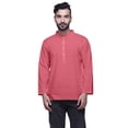thumbnail image 1 of Atasi Long Sleeve Kurta For Men Solid Mandarin Collar Ethnic Shirt, 1 of 6