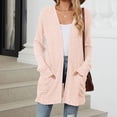 thumbnail image 2 of Yuyuzo Cardigan for Women 2024 Fall Ribbed Knit Sweater Open Front Long Sleeve Outwear with Pockets, 2 of 6