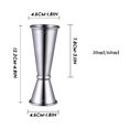 thumbnail image 1 of Mesureur de Vin en Verre Inoxydable 304 Double Tête Verre à Cocktail 30/60ML, 1 of 9