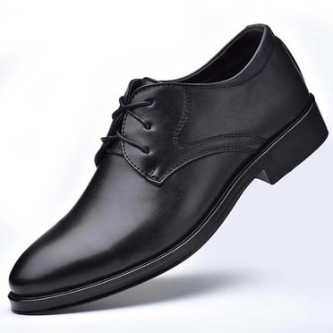 LSLJS Men's Leather Shoes, Fashion Men's Casual Pointed Comfy Leather Shoes Casual Shoes