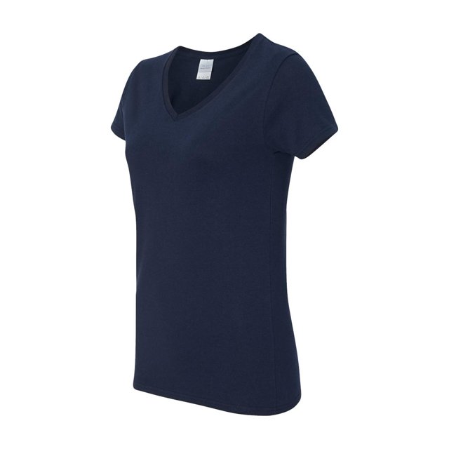 Gildan - T-Shirt à Col en V pour Femmes en Coton Épais