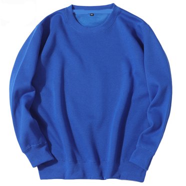 QIPOPIQ Men's Crewneck Sweatshirts Soild Color Geometric Texture Long Sleeve Casual Pullover Shirt Clearance