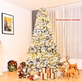 thumbnail image 2 of Patiojoy 9ft Snow Flocked Christmas Tree 1498 Premium Hinged Tips  Artificial Unlit Tree, 2 of 10