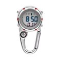 thumbnail image 1 of jinwen Carabiner Watch Clip Electronic Watch with Alarm Clock Unisex Accurate Date Week Red, 1 of 9