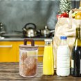 thumbnail image 2 of Glass Food Storage Container with Wooden Lid Canister Kitchen Glass Canister Sugar Container, 2 of 8
