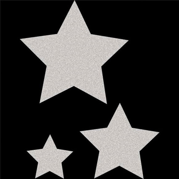 Teacher Created Resources TCR77026 Silver Glitz Stars Accents - Assorted Sizes