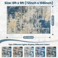 thumbnail image 2 of KIRFEIHT Area Rug 6x9 for Living Room Modern Abstract Bedroom Rug Contemporary Machine Washable Carpet Stain Resistant Rug for Dining Room Faux Wool Indoor Carpet Blue Grey, 2 of 6