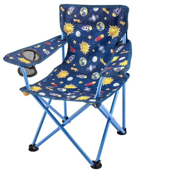 Chaise pliante pour enfants Ozark Trail, capacité de poids de 125 lbs, bleue, tissu en polyester et cadre en acier