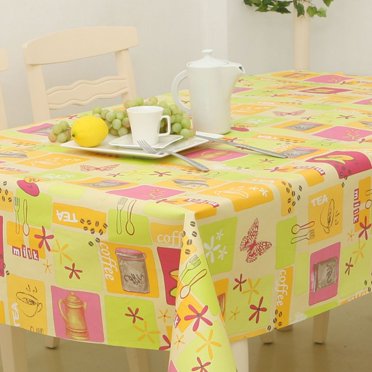 Butterfly/Plaid Pattern Tablecloth Oil Proof Waterproof Anti-dirt PVC Rectangle PVC tablecloth Home Home Table Cloth
