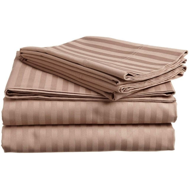 1000 Thread Count 3 Piece ( 1-Fitted Sheet + 2 - Pillow Cases ) Fitted Sheet 21 Inch Deep Pocket 100% Egyptian Cotton