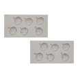 thumbnail image 1 of Oleegame 2PC Cookie Mold Halloween Silicone Tools Halloween Expression Pumpkin Collection Mould Fun DIY Pink And Grey, 1 of 9