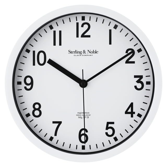 HOMETRENDS Basic Indoor 8.8-inch Black Analog Round Wall Clock