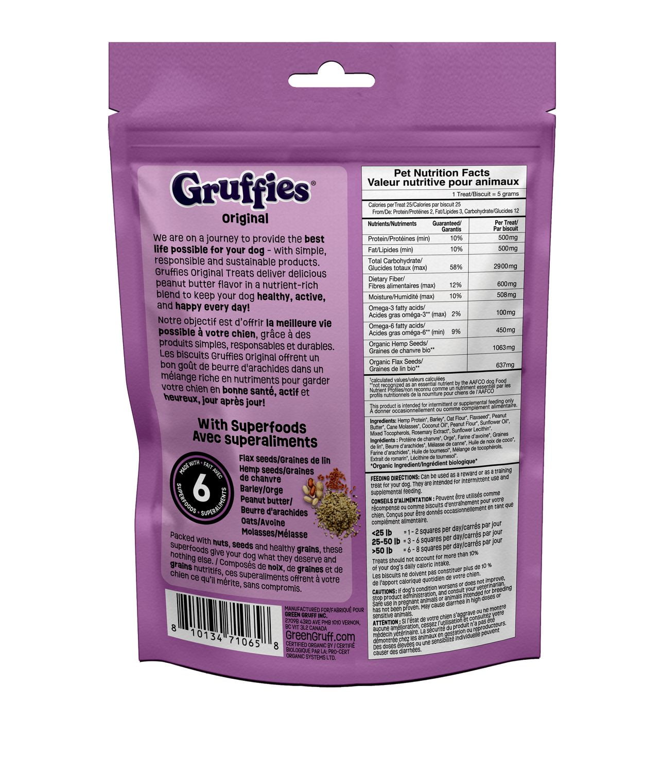 Gruffies Original Biscuits pour Chien
