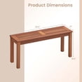 thumbnail image 4 of Costway 2 PCS Patio Backless Bench 2-Seater Outdoor Dining Bench Solid Wood Backyard, 4 of 9