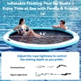 thumbnail image 3 of Danrelax 10FT Sunchill Round Inflatable Float Ring for Adults, Heavy Duty Hammock Pool Lounger with Pump, for Lake, Ocean & Pool, 3 of 8