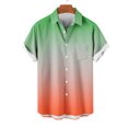 thumbnail image 3 of Chemises pour Hommes, Chemise à Manches Courtes à Col Rabattu Dégradé Mode Décontractée pour Hommes, 3 of 4