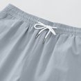 thumbnail image 2 of Plebaso Mens Casual Shorts Elastic Waist Summer Shorts Drawstring Solid Color Lounge Shorts with Pockets, 2 of 6