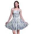 thumbnail image 1 of Bimba Robe Soleil Mini à Bretelles Spaghetti pour Femmes, Haut à Taille Smockée Imprimé Shibori - Moyen, 1 of 5