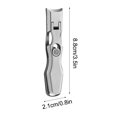 thumbnail image 2 of Silver Wide Opening Nail Clippers Double Curved Blade Portable Design For Easy Use Metal White #X4494, 2 of 4