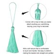 thumbnail image 3 of Unique Bargains 6.5' Silky Bookmark Tassels with Loop for DIY Craft Accessory, 8Pack Sea Blue, 3 of 5