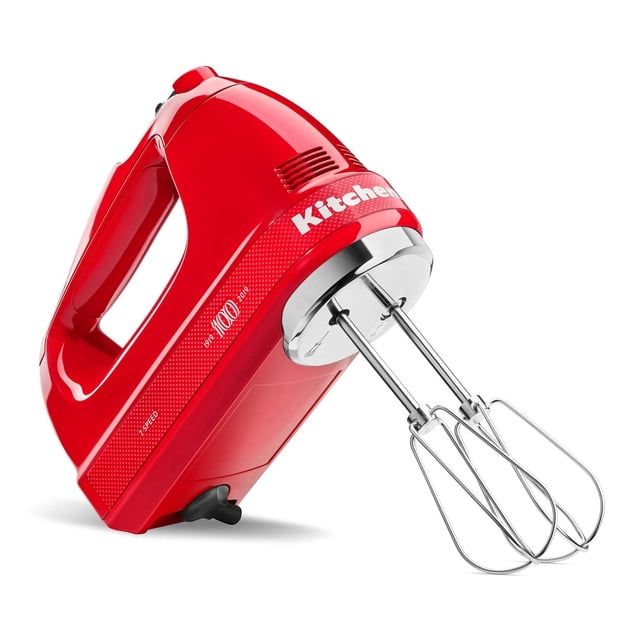 KitchenAid KHM7210QHSD Édition Limitée 100e Anniversaire Queen of Hearts Batteur à Main, 7 Vitesses, Rouge Passion