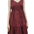 thumbnail image 3 of Bimba Women's Sundress Long Maxi Drawstring Waist Spaghetti Strap Dresses, 3 of 9