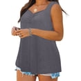 thumbnail image 4 of Birdeem Camisole pour Femmes Mode pour Femmes Couleur Unie Sans Manches à Col en V Camisole, 4 of 12