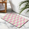 thumbnail image 4 of Bathroom Runner Rug Checkered Long Bath Mat Non Slip Water Absorbent Bath Rug Soft Microfiber Machine Washable Floor Mats for Bathtub Showers,20x32 in, 4 of 5