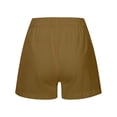 thumbnail image 3 of Girls Summer Linen Shorts Kids Casual Drawstring Elastic Waist Beach Short Pants With Pockets, 3 of 6