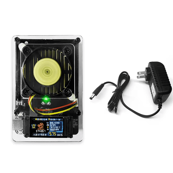 NMAxe Bitcoin NM Miner BM1366 ASIC Chip Solo Ultra 500G Fully Colorful Open-Source Home Use Low Power US Plug,1 * Mining Machine,Black