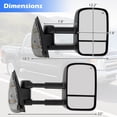 thumbnail image 3 of Costway Towing Mirror Pair Tow Mirrors Compatible with 2003-2006 Chevrolet Silverado, 3 of 10