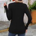 thumbnail image 4 of Timegard Blouse for Women Long Sleeve Ribbed Round Neck Button Tops Fall Winter Casual Comfy Tunic Tops, 4 of 7
