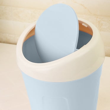 Chmadoxn Office Storage & Organization,Closet Organizers and Storage, Plain Desktop Rocking Lid Small Trash Can Living Room Coffee Table Basket Household Table Mini Trash Can dustbin trash can